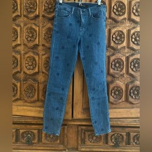 J BRAND jean great condition-blue w/polka dot size 25